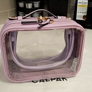 Calpak Lavender Small Clear Cosmetics Case